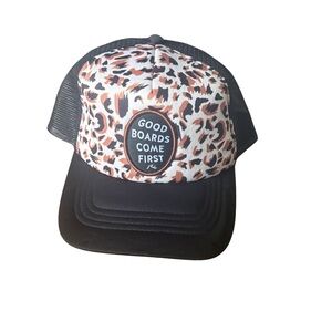 Rusty Supply Co. Good Boards Come First Leopard Hat